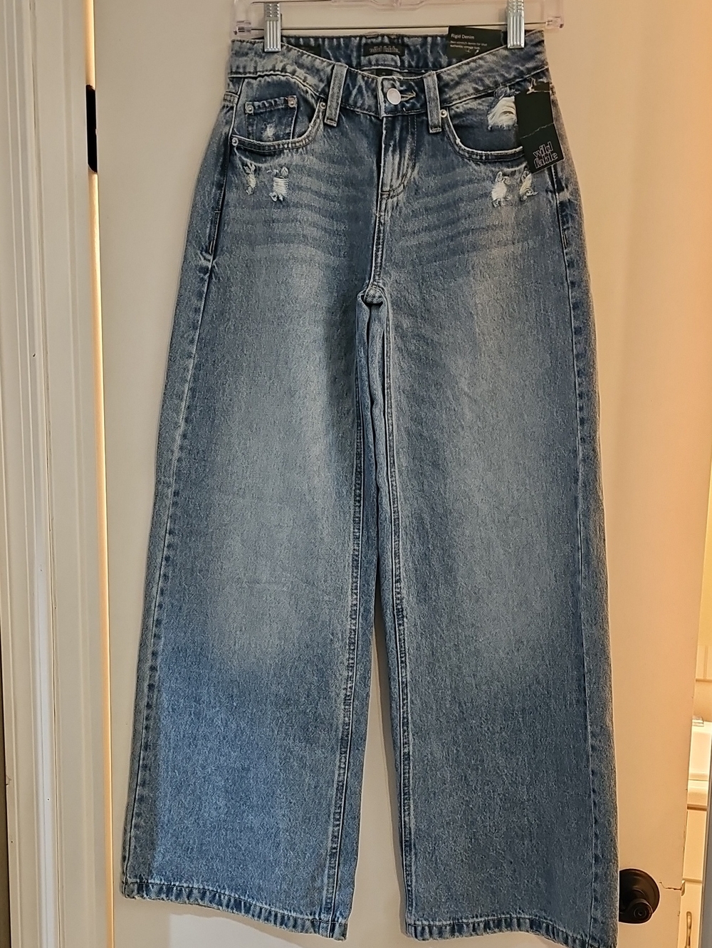 Wild Fable Light Blue Mid-Rise Ultra Wide Leg Jeans